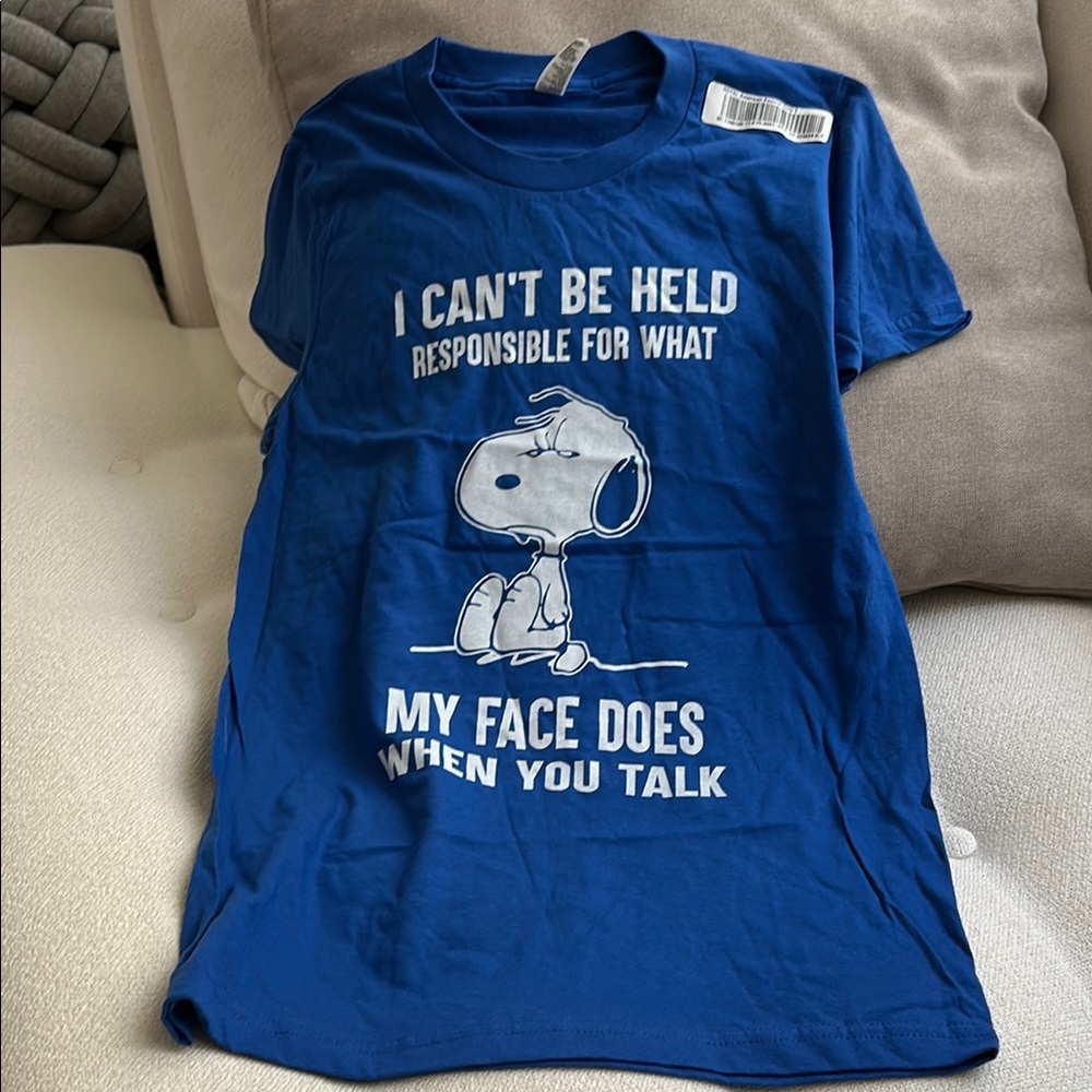 American Apparel blue Snoopy tshirt size M peanuts